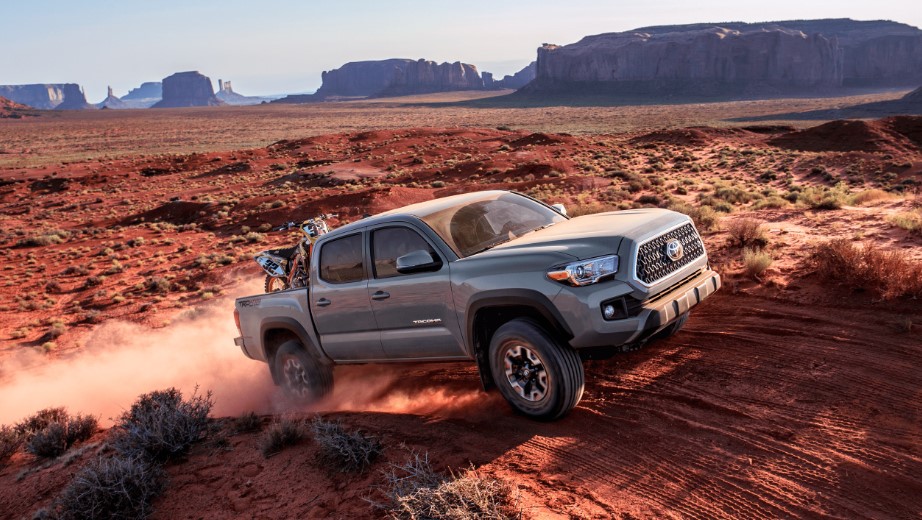 2019 Toyota Tacoma Front Driving Silver Exterior