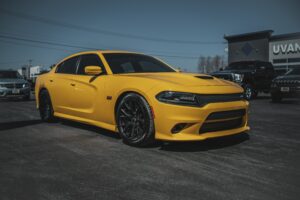 Yellow dodge charger 