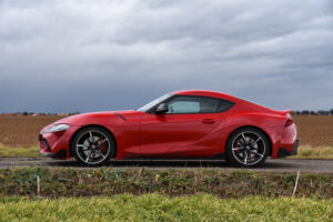 red toyota supra 