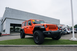 orange jeep wrangler 